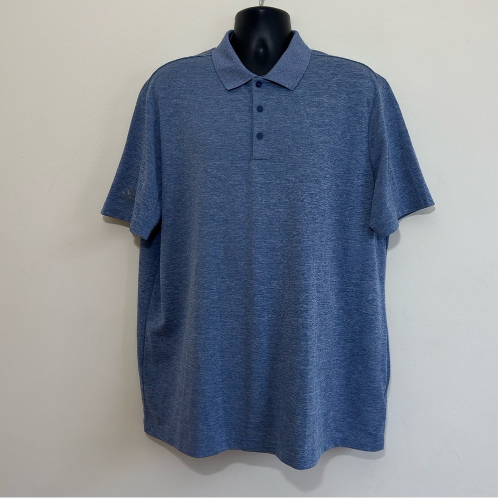 adidas || Men’s Heathered Blue Polo Shirt Sz 2 xl